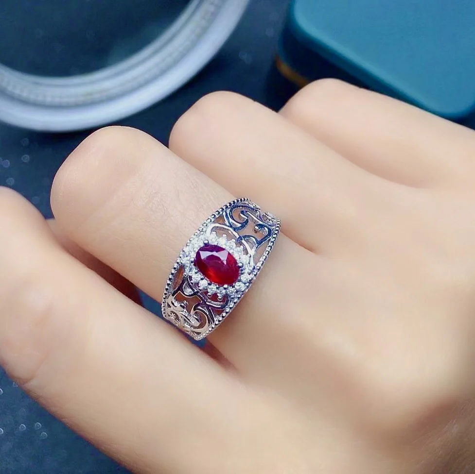 Vintage Sterling Silver Ruby Ring 4mm*6mm 100% Natural Ruby Silver Ring Solid 925 Silver Ruby Jewelry Gift for Woman
Vintage Sterling Silver Ruby Ring 4mm*6mm 100% Natural Ruby Silver Ring Solid 925 Silver Ruby Jewelry Gift for Woman