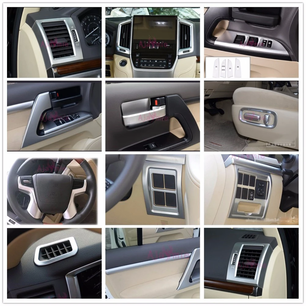 Chrome Car Styling 2008-2017 Door Handle holder Bowl AC Outlet Vent Cover Panel Trim For Toyota LC Land Cruiser 200 Accessories
Chrome Car Styling 2008-2017 Door Handle holder Bowl AC Outlet Vent Cover Panel Trim For Toyota LC Land Cruiser 200 Accessories