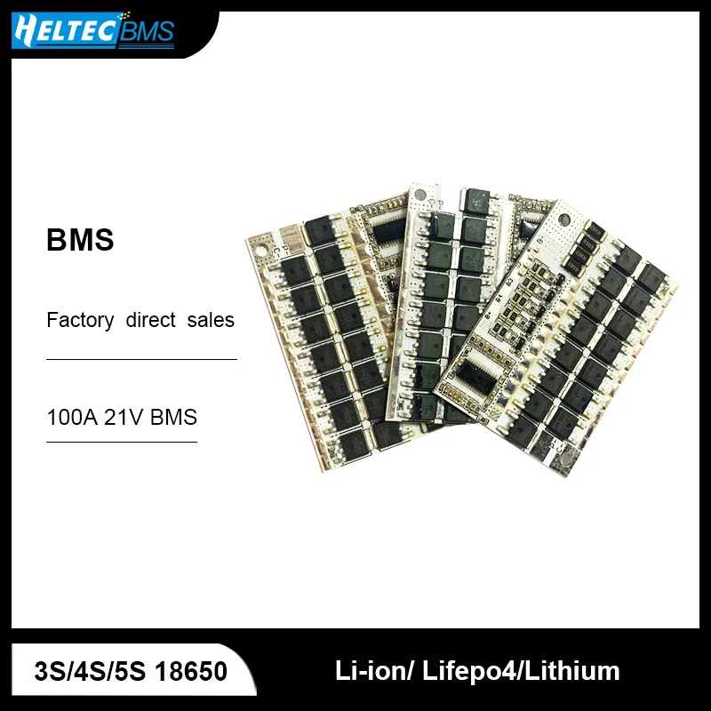 3S/4S/5S Balance BMS 12V 16.8V 21V 100A 18650 Li-ion/ Lifepo4/Lithium iron phospha/LFP Battery Protection Circuit Board
3S/4S/5S Balance BMS 12V 16.8V 21V 100A 18650 Li-ion/ Lifepo4/Lithium iron phospha/LFP Battery Protection Circuit Board