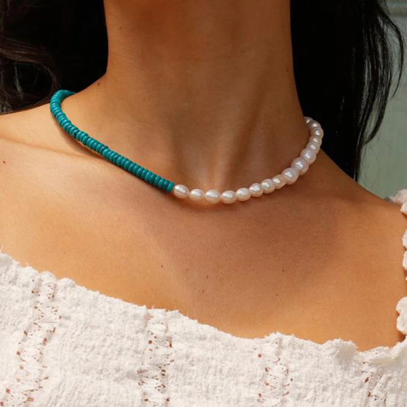 2024 New Handmade Natural Turquoise choker necklace natural freshwater pearl women necklace
2024 New Handmade Natural Turquoise choker necklace natural freshwater pearl women necklace