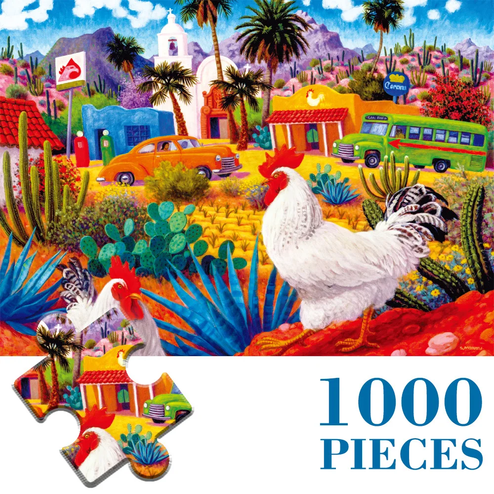 Colorful cockrover The Paper puzzle 1000 pieces ersion jigsaw puzzle adult children's educational toys
Colorful cockrover The Paper puzzle 1000 pieces ersion jigsaw puzzle adult children's educational toys