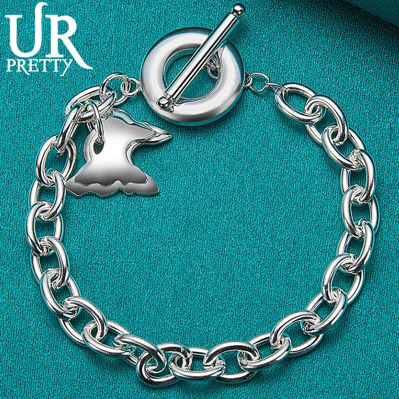 URPRETTY 925 Sterling Silver Solid Double Butterfly OT Chain Bracelet For Women Wedding Engagement Charm Jewelry Christmas Gift
URPRETTY 925 Sterling Silver Solid Double Butterfly OT Chain Bracelet For Women Wedding Engagement Charm Jewelry Christmas Gift