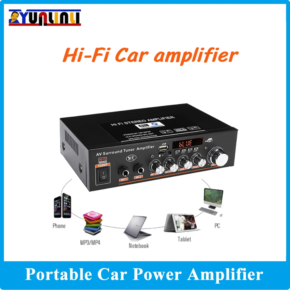 G919 12V 36W Car Wireless bluetooth Stereo Amplifier Smart Digital Home Power Amplifier Music Player Support SD/USB/DVD/MP3
G919 12V 36W Car Wireless bluetooth Stereo Amplifier Smart Digital Home Power Amplifier Music Player Support SD/USB/DVD/MP3