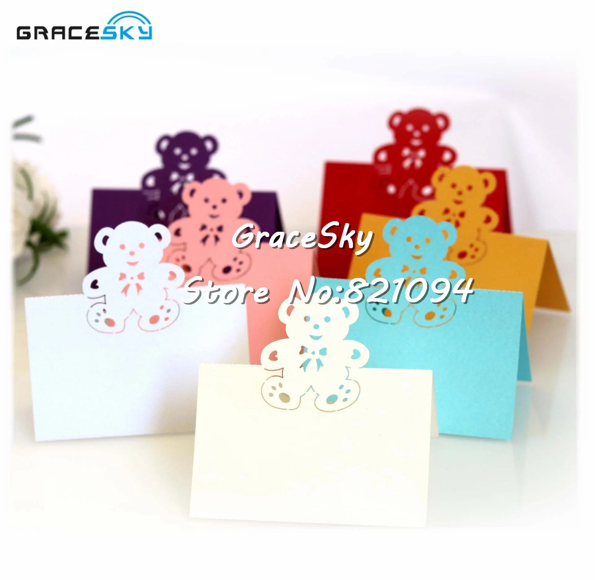 50pcs laser cut Lovely bear Birthday Wedding invitation Table cards place seat name cards Baby shower party Table decoration
50pcs laser cut Lovely bear Birthday Wedding invitation Table cards place seat name cards Baby shower party Table decoration