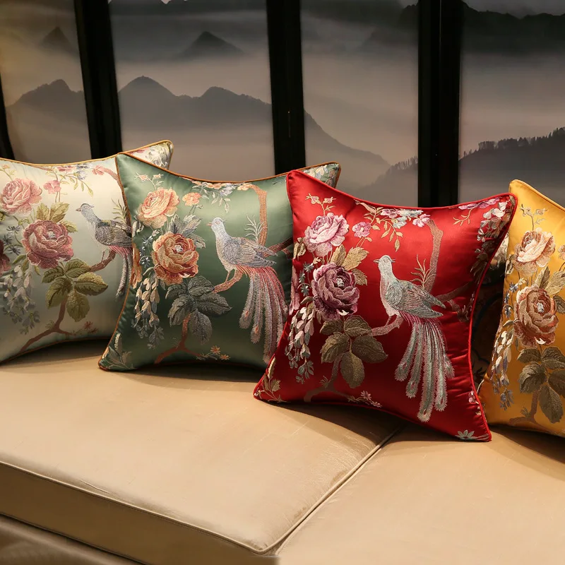 Peacock Embroidered Sofa Cushion Cover High-grade Chinese Style Pillowcase Flowers Birds Throw Pillow Cover Home Decoration
Peacock Embroidered Sofa Cushion Cover High-grade Chinese Style Pillowcase Flowers Birds Throw Pillow Cover Home Decoration