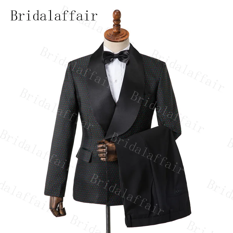Bridalaffair Double Breasted Groom Spot Tuxedos Shawl Lapel Men Suits Wedding Best Man Black Suits Custom ( Jacket+Pants+Vest )
Bridalaffair Double Breasted Groom Spot Tuxedos Shawl Lapel Men Suits Wedding Best Man Black Suits Custom ( Jacket+Pants+Vest )