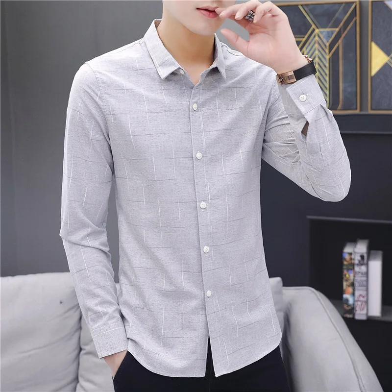 High quality Shirts Large Size All-match Comfortable Business Men's Lapel Long Sleeve Cardigan Lattice Soft Handsome Cotton Tops
High quality Shirts Large Size All-match Comfortable Business Men's Lapel Long Sleeve Cardigan Lattice Soft Handsome Cotton Tops
