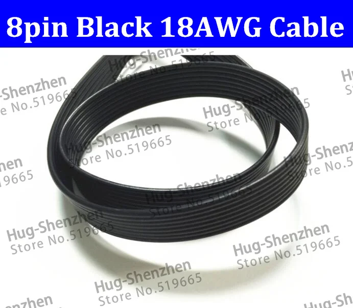 High Quality 18AWG UL1007 8P 8Pin 8-Pin Parallel Ribbon flat cable Environmental Electronic power wire 8p black
High Quality 18AWG UL1007 8P 8Pin 8-Pin Parallel Ribbon flat cable Environmental Electronic power wire 8p black
