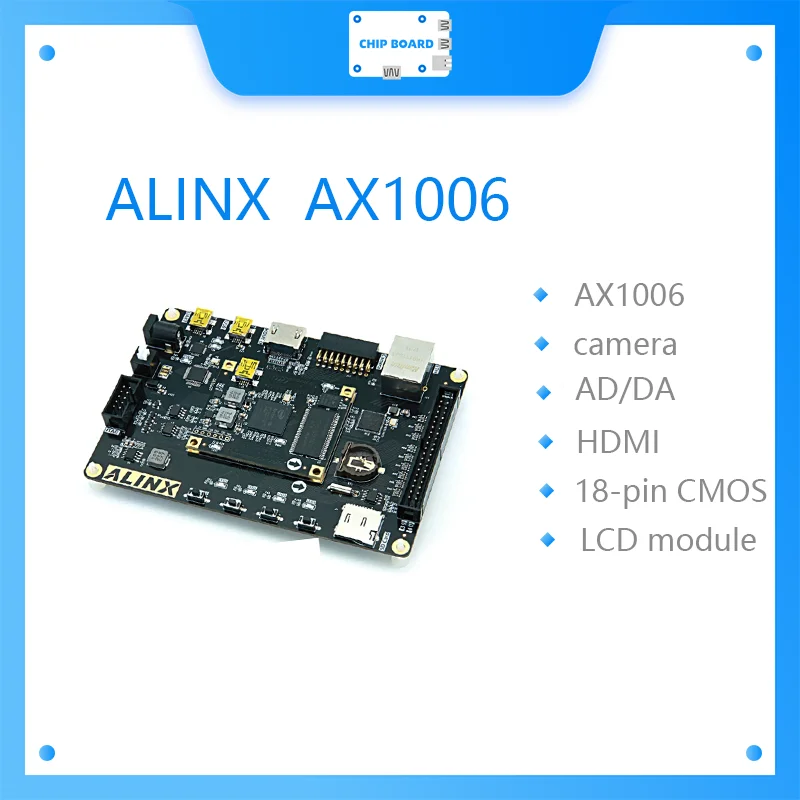 Плата для разработки ALINX AX1006 Intel ALTERA FPGA, Cyclone 10 10CL006 Gigabit Ethernet, HDMI, CMOS, интерфейс камеры
Плата для разработки ALINX AX1006 Intel ALTERA FPGA, Cyclone 10 10CL006 Gigabit Ethernet, HDMI, CMOS, интерфейс камеры