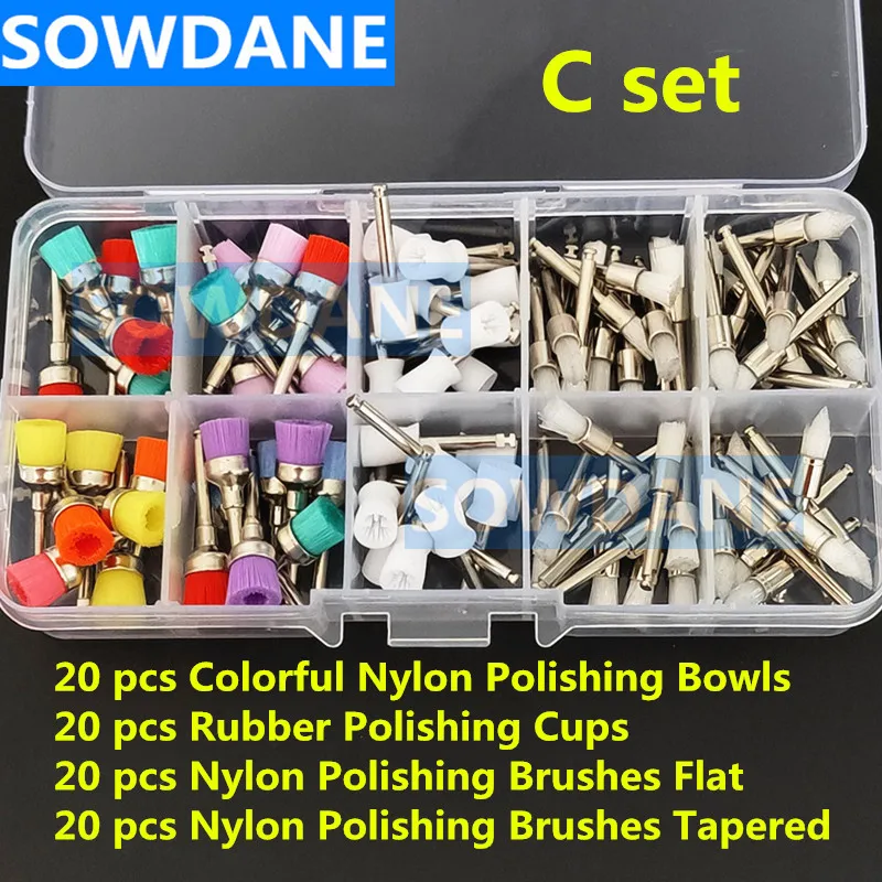 Dental Prophy Polishing Brush Flat and Tapered Polisher Bowl Nylon Teeth Whitening Material Dental Polish Brush set
Dental Prophy Polishing Brush Flat and Tapered Polisher Bowl Nylon Teeth Whitening Material Dental Polish Brush set