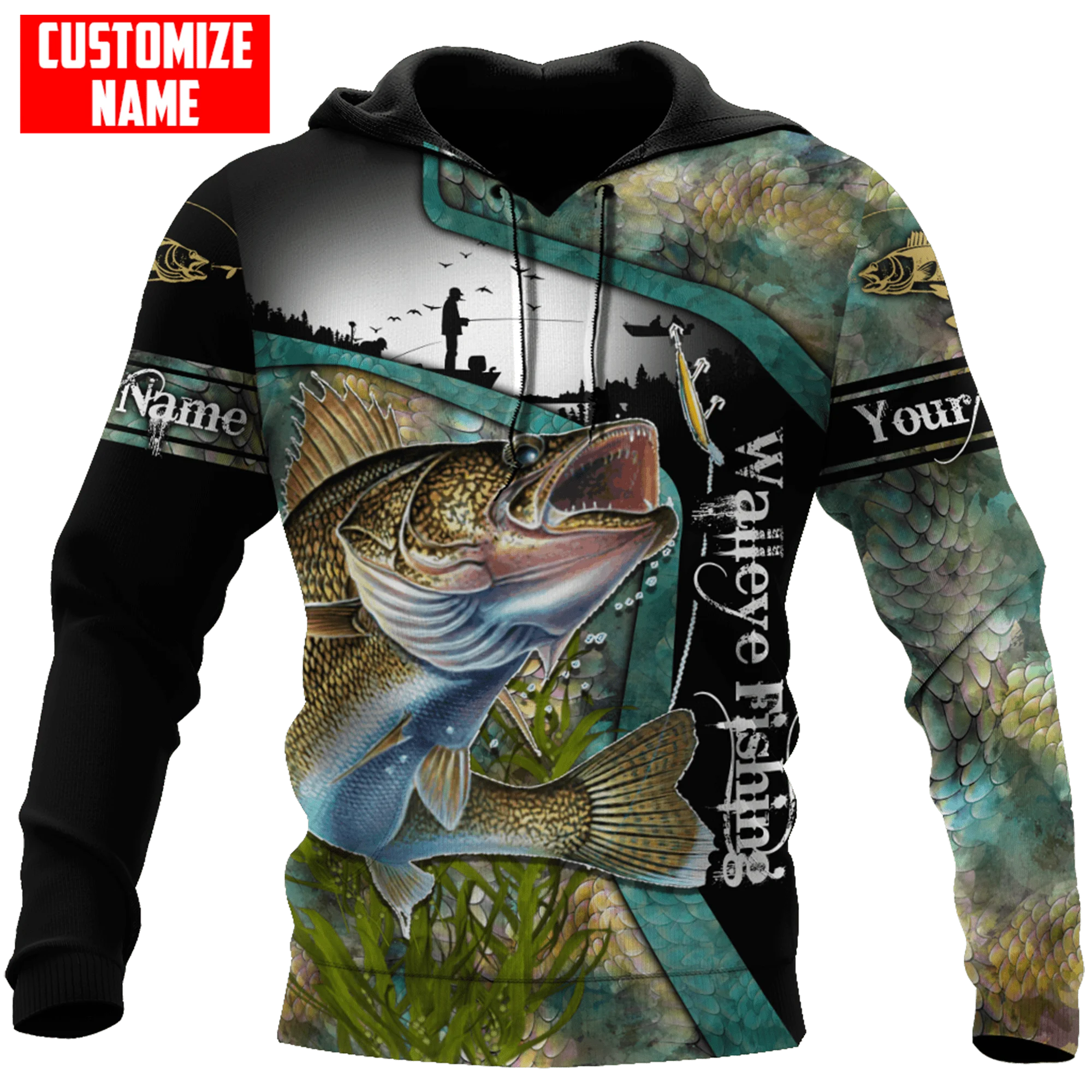Мужская толстовка с капюшоном и Свитшот Walleye Fishing на молнии с 3D принтом
Мужская толстовка с капюшоном и Свитшот Walleye Fishing на молнии с 3D принтом