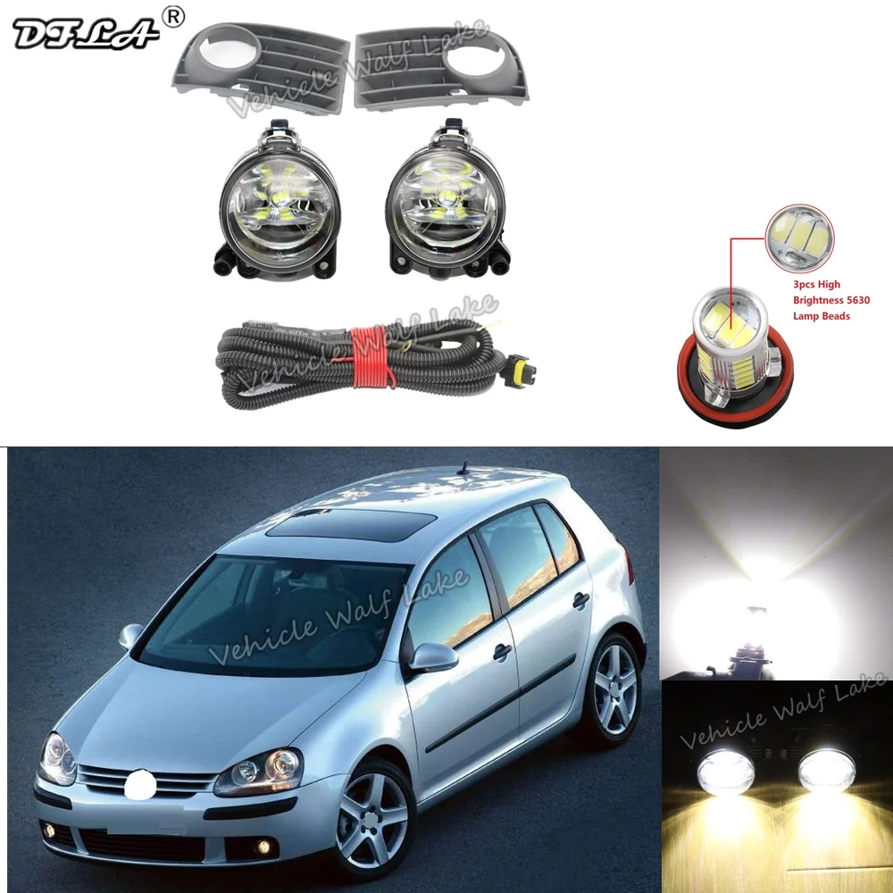 LED Car Light For VW Golf 5 A5 MK5 2004 2005 2006 2007 2008 2009 Car Styling Front LED Car Fog Light Fog Lamp Grille and Wire
LED Car Light For VW Golf 5 A5 MK5 2004 2005 2006 2007 2008 2009 Car Styling Front LED Car Fog Light Fog Lamp Grille and Wire
