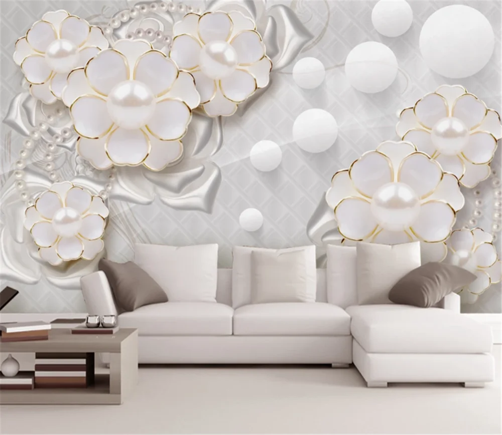 Milofi custom 3D mural wallpaper wallpaper wall cloth holy white luxury jewelry flower living room TV decorative painting backgr
Milofi custom 3D mural wallpaper wallpaper wall cloth holy white luxury jewelry flower living room TV decorative painting backgr