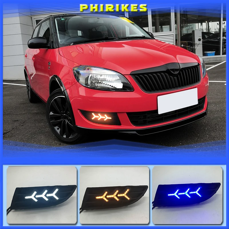 1 Pair 12V ABS LED DRL Daytime Running Lights Fog Lamp Cover Car- styling For SKODA Fabia 2012 2013 2014
1 Pair 12V ABS LED DRL Daytime Running Lights Fog Lamp Cover Car- styling For SKODA Fabia 2012 2013 2014