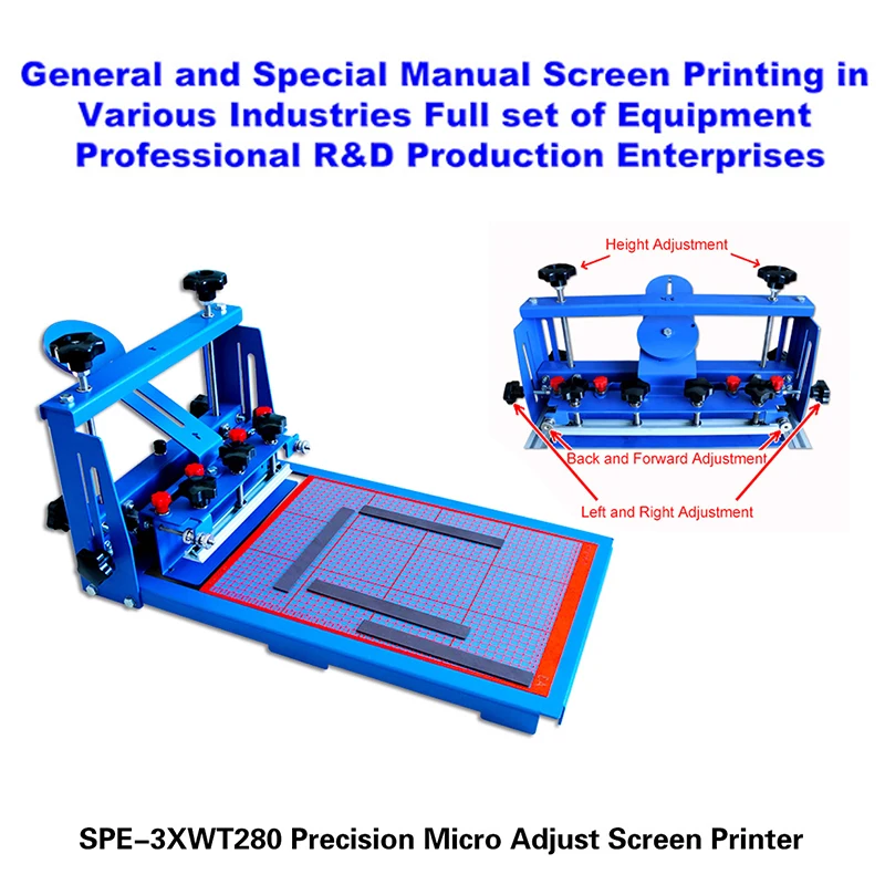 Precision Fine-tuning Fingerprint Screen Printing Station SPE-3XWT280 Manual Screen Print Machine Hand Printing Screen Tools
Precision Fine-tuning Fingerprint Screen Printing Station SPE-3XWT280 Manual Screen Print Machine Hand Printing Screen Tools