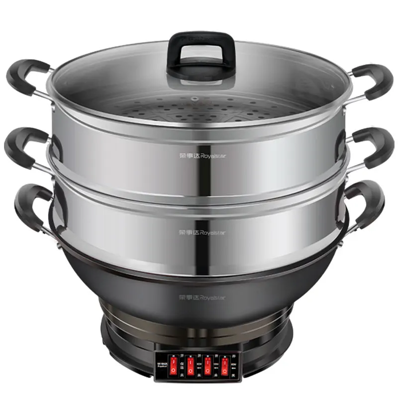 220V Household Electric Frying Wok 3 Gear Adjustment Iron Pot 36cm Diameter Non-Stick Multi Cooker Frying Machine With Steamer
220V Household Electric Frying Wok 3 Gear Adjustment Iron Pot 36cm Diameter Non-Stick Multi Cooker Frying Machine With Steamer