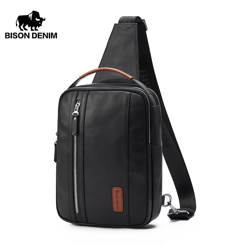BISON DENIM дизайнерские мужские нагрудные сумки из натуральной кожи, повседневные мужские сумки на плечо, модный пакет, Вместительная деловая сумка, N20139-1B
BISON DENIM дизайнерские мужские нагрудные сумки из натуральной кожи, повседневные мужские сумки на плечо, модный пакет, Вместительная деловая сумка, N20139-1B