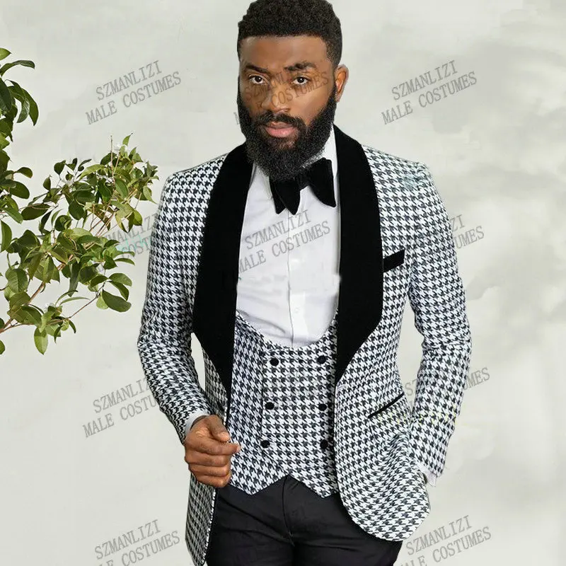 JELTONEWIN 2021 Houndstooth Men Suits 3 Piece Slim Fit Business Suit Groom Tuxedos Formal Wedding Party Suit (Blazer+Pants+Vest)
JELTONEWIN 2021 Houndstooth Men Suits 3 Piece Slim Fit Business Suit Groom Tuxedos Formal Wedding Party Suit (Blazer+Pants+Vest)