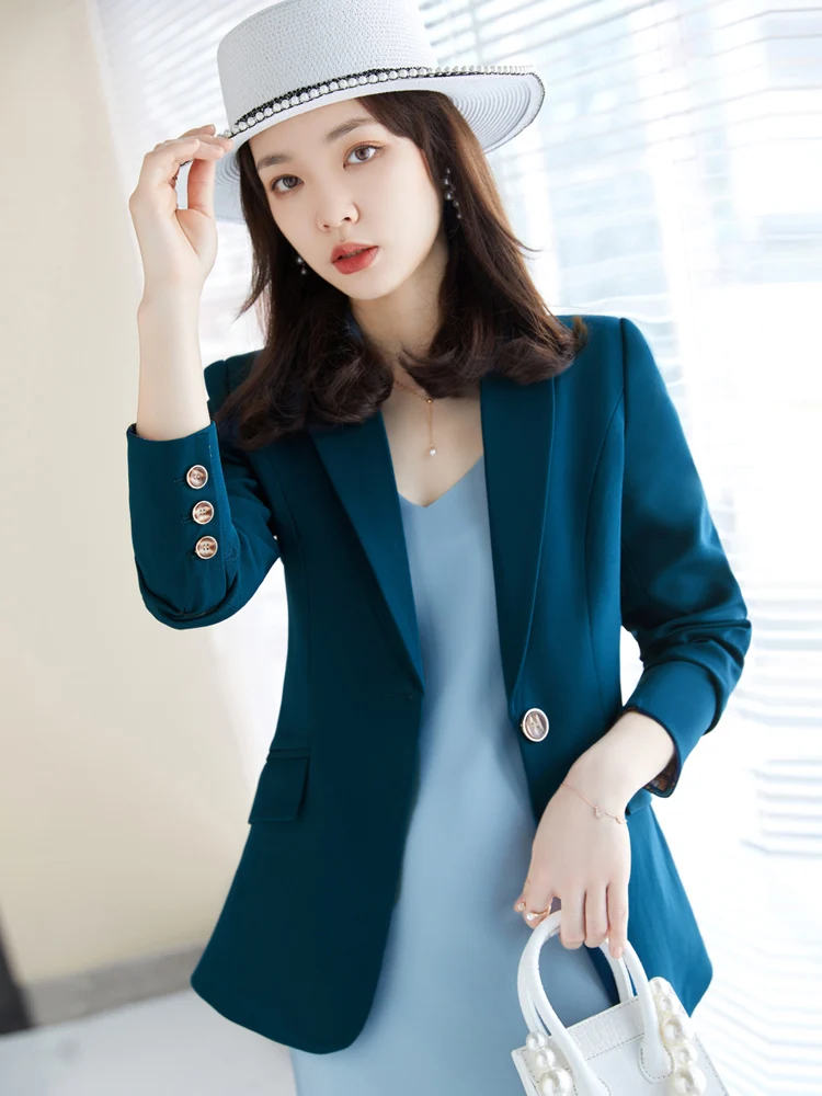Women's Blue Suit Jacket Spring Autumn New High-end Temperament Professional Wear Waist Casual Small Suit Blazer
Women's Blue Suit Jacket Spring Autumn New High-end Temperament Professional Wear Waist Casual Small Suit Blazer