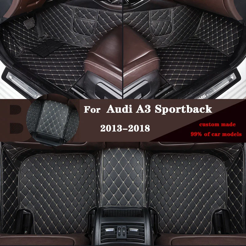 Автомобильные коврики для Audi A3 Sportback 2018 2017 2016 2015 2014 2013, автомобильные напольные коврики, Стайлинг, водонепроницаемые, защищающие интерьер
Автомобильные коврики для Audi A3 Sportback 2018 2017 2016 2015 2014 2013, автомобильные напольные коврики, Стайлинг, водонепроницаемые, защищающие интерьер