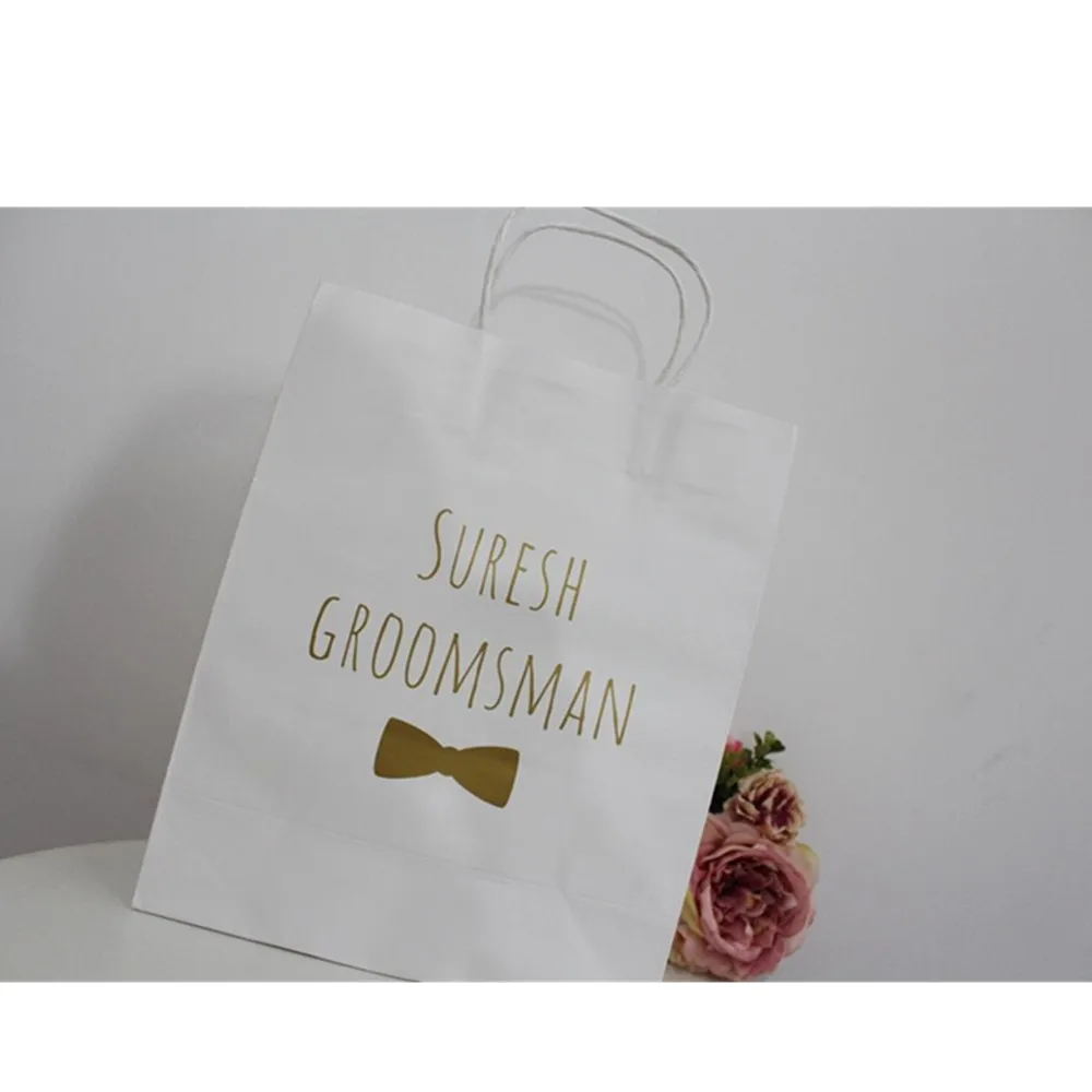 personalized Groomsman gift bag, Father of the Bride gift bags gold best man gift bags White groomsmen gift bags
personalized Groomsman gift bag, Father of the Bride gift bags gold best man gift bags White groomsmen gift bags