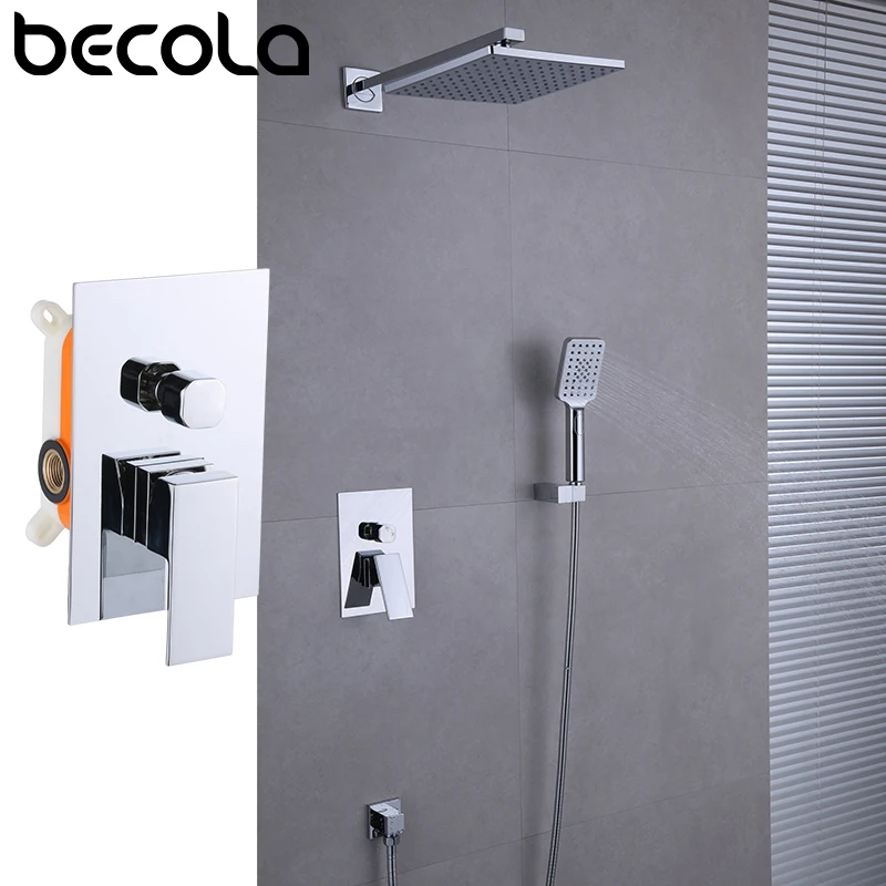 BECOLA Wall Mount Bathroom Rain Waterfall Shower Faucets Set 2 Ways Valve Chrome/Black/Gold Shower System Bathtub Shower Faucet
BECOLA Wall Mount Bathroom Rain Waterfall Shower Faucets Set 2 Ways Valve Chrome/Black/Gold Shower System Bathtub Shower Faucet