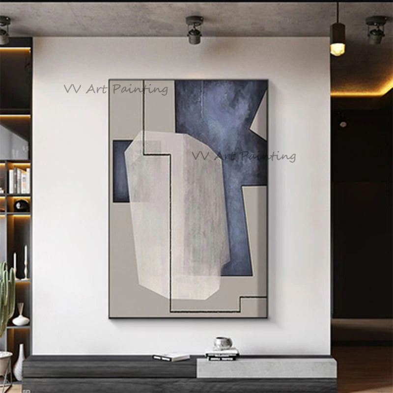 Large Modern Abstract Bedside Blue Geometry Drawing Canvas Painting Posters Wall Art Picture For Living Room Bedroom Home Decor
Large Modern Abstract Bedside Blue Geometry Drawing Canvas Painting Posters Wall Art Picture For Living Room Bedroom Home Decor