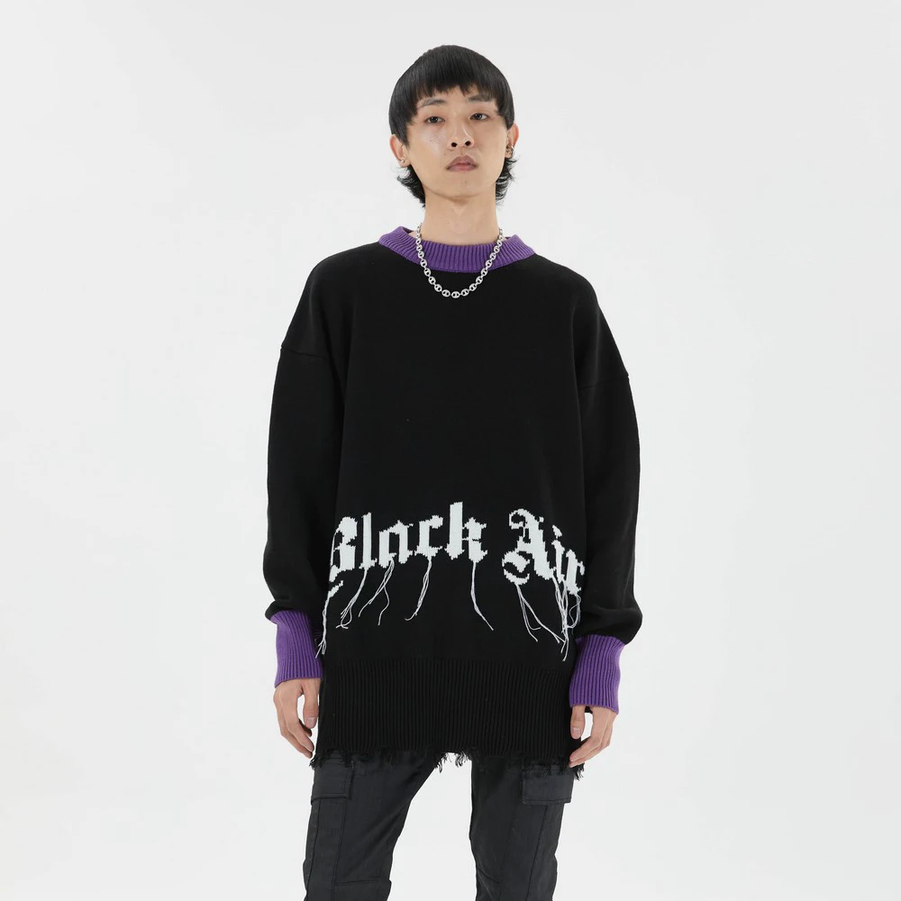 Designer Oversized Harajuku Men Clothing Streetwear Mens Clothes Sweater Winter Fashion New Alternative Clothing Tassels
Designer Oversized Harajuku Men Clothing Streetwear Mens Clothes Sweater Winter Fashion New Alternative Clothing Tassels