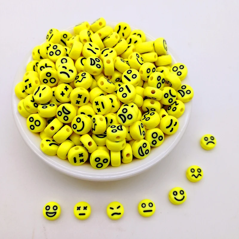 Hot 100pcs/Lot 7mm Yellow Oval Shape Acrylic Spaced Beads Smile Face Beads For Jewelry Making Charms Bracelet Necklace DIY
Hot 100pcs/Lot 7mm Yellow Oval Shape Acrylic Spaced Beads Smile Face Beads For Jewelry Making Charms Bracelet Necklace DIY