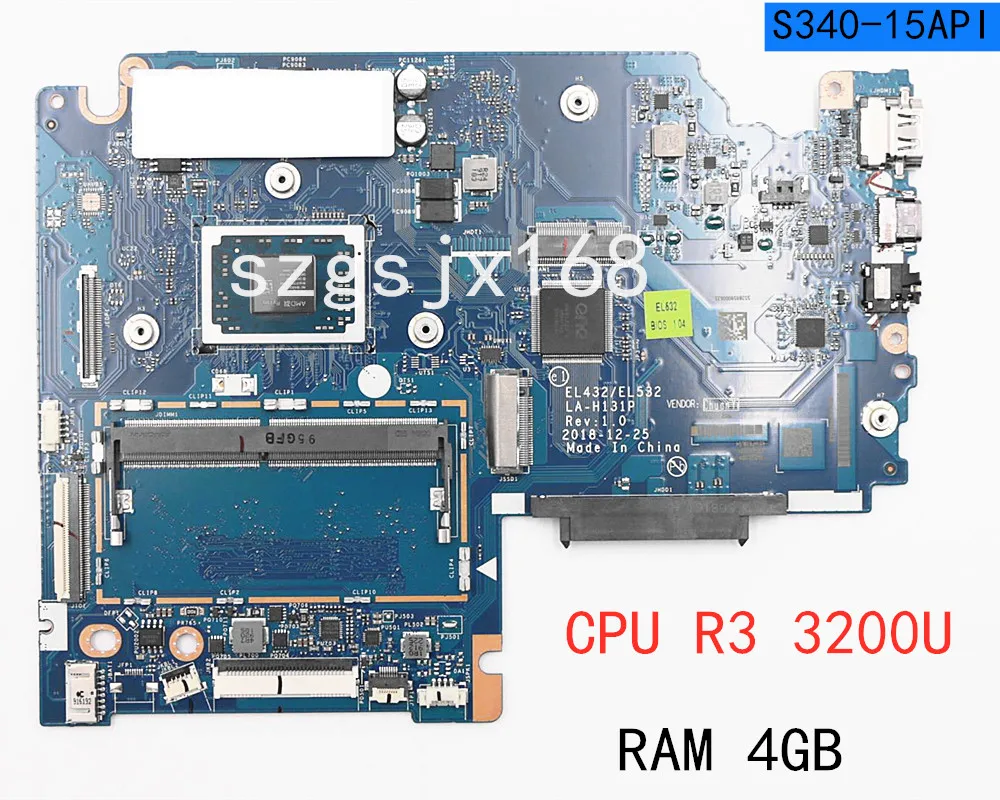 FOR Lenovo Ideapad S340-15API Laptop Motherboard LA-H131P ,CPU R3-2300U RAM 4g FRU 5b20s42246 100% test
FOR Lenovo Ideapad S340-15API Laptop Motherboard LA-H131P ,CPU R3-2300U RAM 4g FRU 5b20s42246 100% test