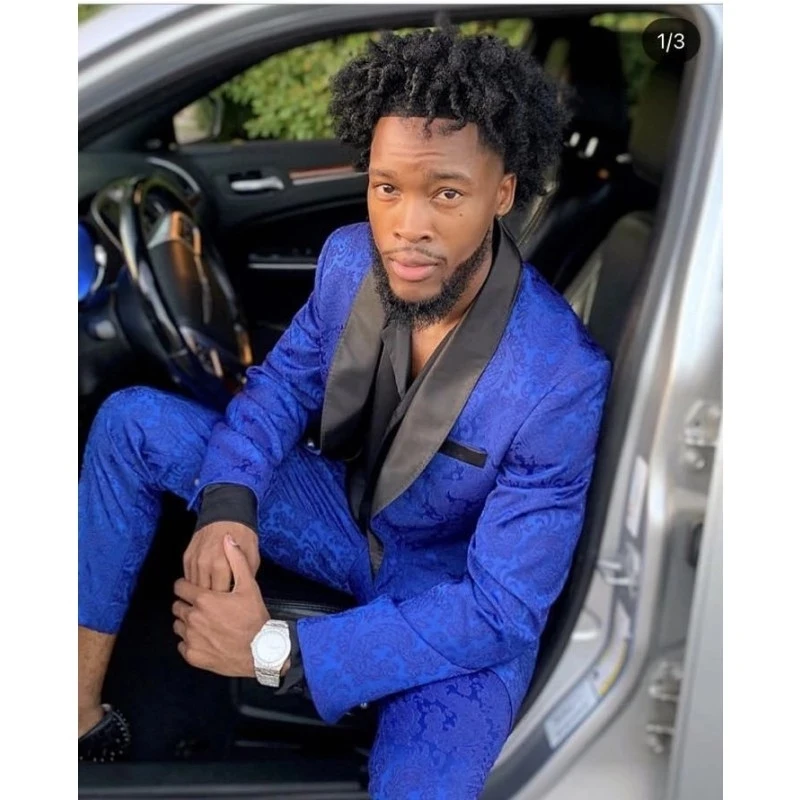 Handsome Royal Blue Floral Formal Men Suits Costume Wedding Groom Tuxedo Slim Fit Terno Masculino Prom Party Best Man Blazer
Handsome Royal Blue Floral Formal Men Suits Costume Wedding Groom Tuxedo Slim Fit Terno Masculino Prom Party Best Man Blazer