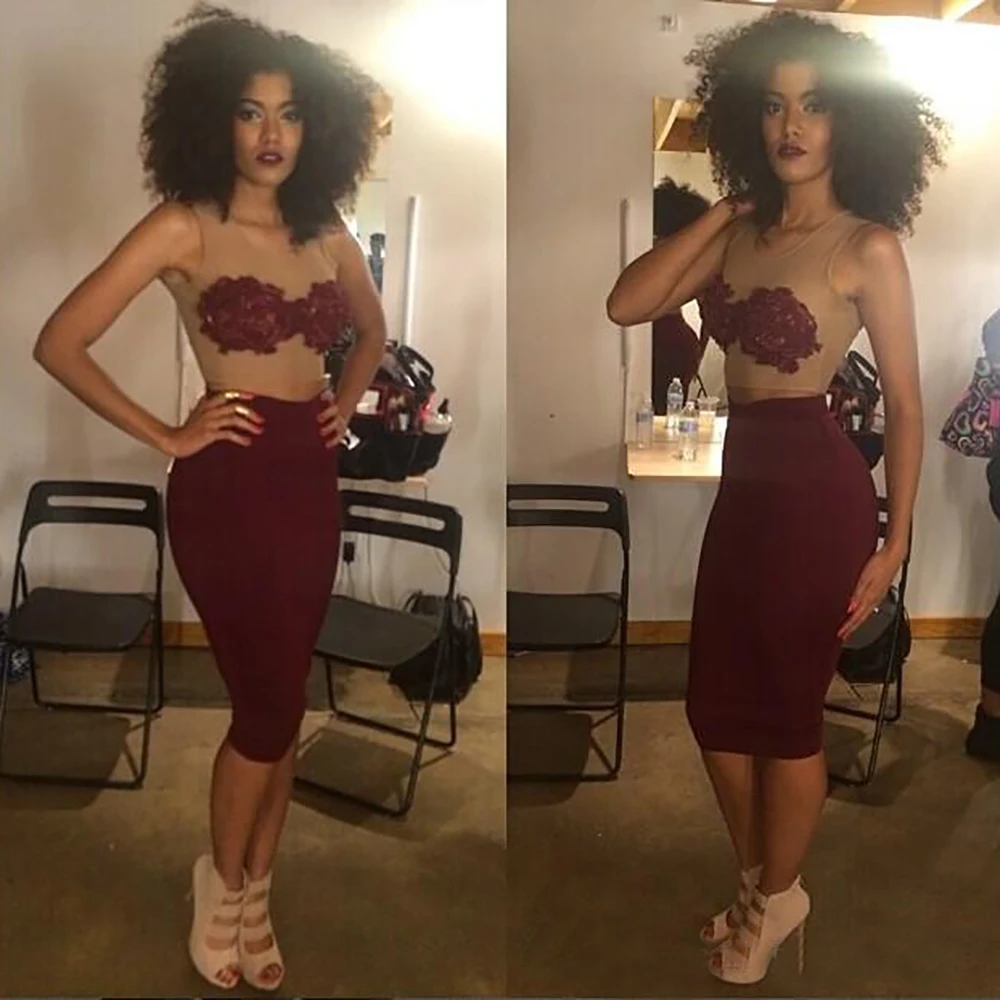 Formal O-Neck Sleeveless Prom Party Gown Tea-Length Girls Pageant Applique Satin Two Pieces New Custom Evening Dresses
Formal O-Neck Sleeveless Prom Party Gown Tea-Length Girls Pageant Applique Satin Two Pieces New Custom Evening Dresses