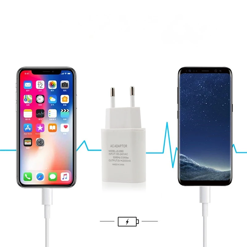 Mobile Phone Chargers 5V2A One USB Universal Phone Charger AC DC Power 5V Adapter Supply EU Plug Power Adapter 220V
Mobile Phone Chargers 5V2A One USB Universal Phone Charger AC DC Power 5V Adapter Supply EU Plug Power Adapter 220V