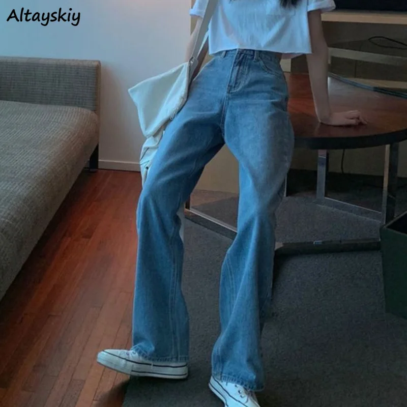 Jeans Women Popular Solid Basic Female Trousers High Waist Wide Leg Denim Streetwear Full Length Vintage BF Casual Loose Fashion
Jeans Women Popular Solid Basic Female Trousers High Waist Wide Leg Denim Streetwear Full Length Vintage BF Casual Loose Fashion