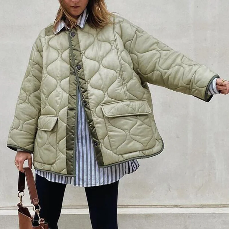 Winter Jacket Women Casual Coat O-neck Bat Sleeve Single Breasted Pocket Lady Coats Nice Pop Fashion Female Loose Parkas Outwear
Winter Jacket Women Casual Coat O-neck Bat Sleeve Single Breasted Pocket Lady Coats Nice Pop Fashion Female Loose Parkas Outwear