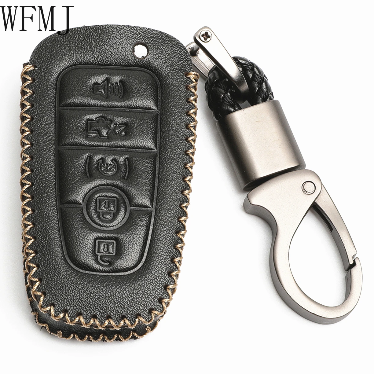 WFMJ Black Leather for Ford Fusion Explorer Expedition Edge F250 F350 F450 F550 5 Buttons Remote Key Fob Case Cover Chain
WFMJ Black Leather for Ford Fusion Explorer Expedition Edge F250 F350 F450 F550 5 Buttons Remote Key Fob Case Cover Chain