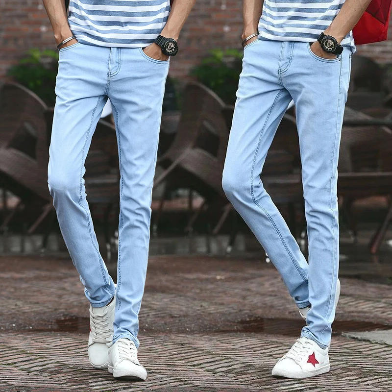 Denim Jeans men's trendy brand 2021 spring summer Slim stretch feet pants Korean casual wild teenager long pants
Denim Jeans men's trendy brand 2021 spring summer Slim stretch feet pants Korean casual wild teenager long pants