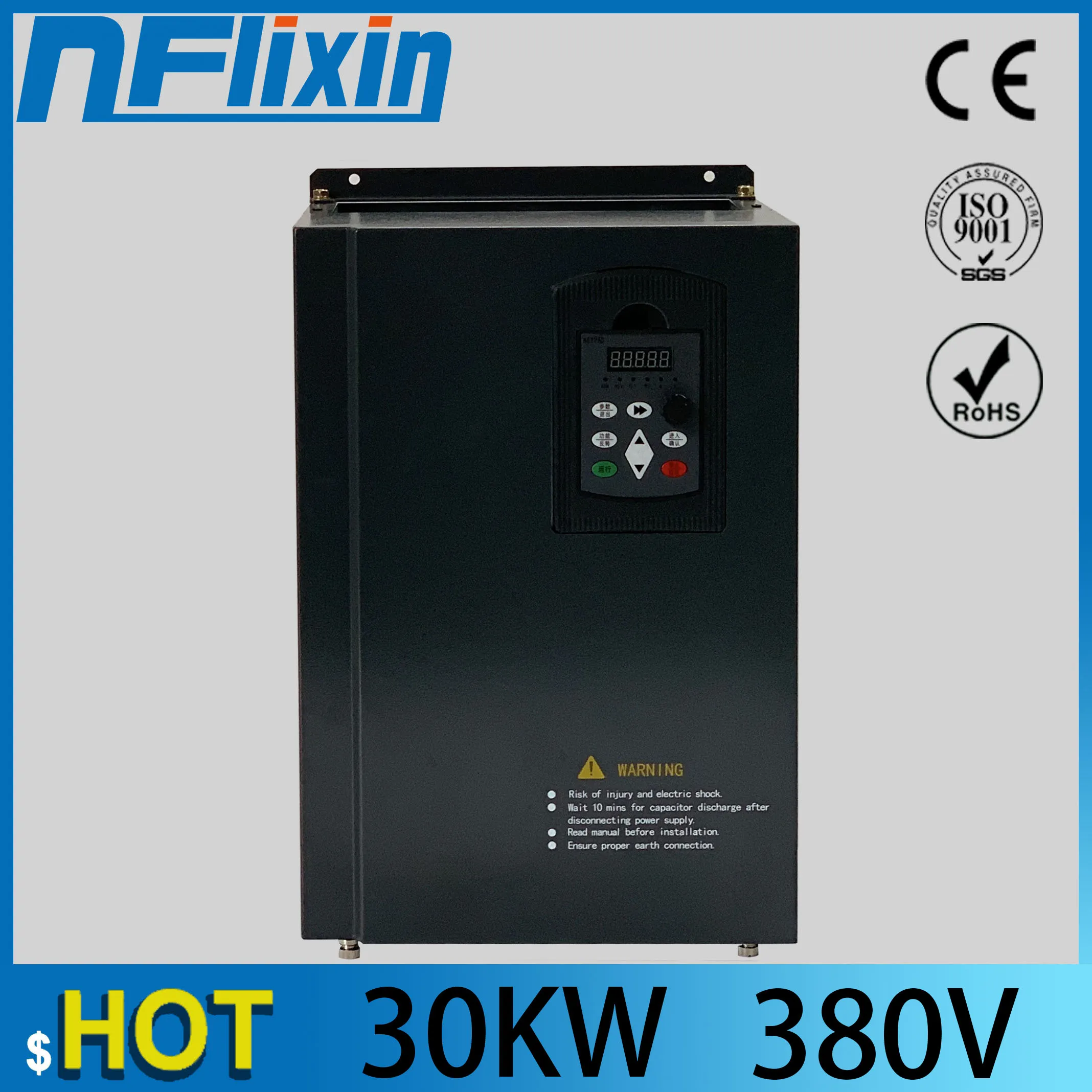 Преобразователь частоты VFD, 30 кВт, 40 л.с./45 кВт, 60 л.с., 650 Гц, 3 фазы, 380 В, 3 фазы, 0-380 В, выход 60 А
Преобразователь частоты VFD, 30 кВт, 40 л.с./45 кВт, 60 л.с., 650 Гц, 3 фазы, 380 В, 3 фазы, 0-380 В, выход 60 А