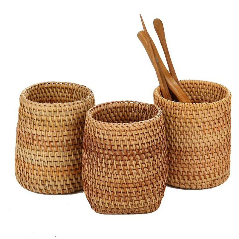 Rattan Dinner Knives Forks Tableware Storage Box Home Storage Baskets Organizer
Rattan Dinner Knives Forks Tableware Storage Box Home Storage Baskets Organizer