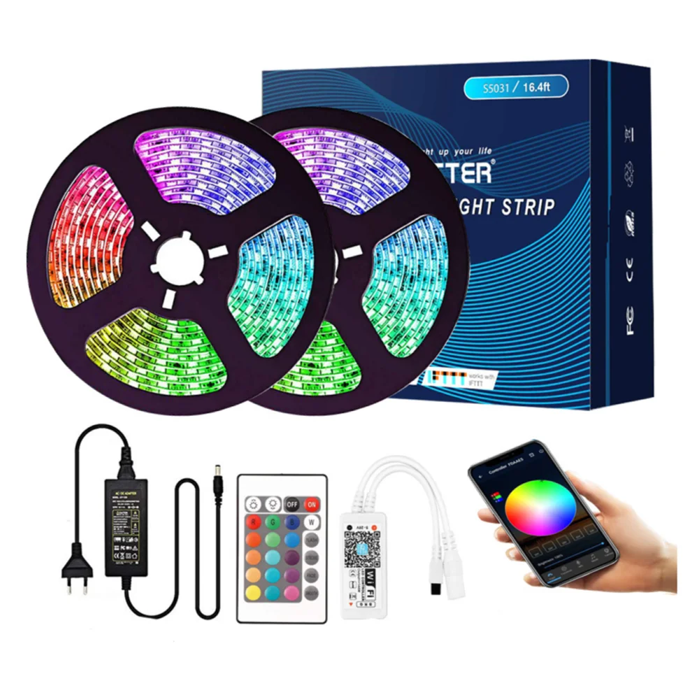 Водонепроницаемая светодиодная лента RGB 5050, 12 В, светильник м, 10 м, 15 м, гибкая лента, Wi-Fi, ИК-контроллер, адаптер RGB, Диодная лента
Водонепроницаемая светодиодная лента RGB 5050, 12 В, светильник м, 10 м, 15 м, гибкая лента, Wi-Fi, ИК-контроллер, адаптер RGB, Диодная лента
