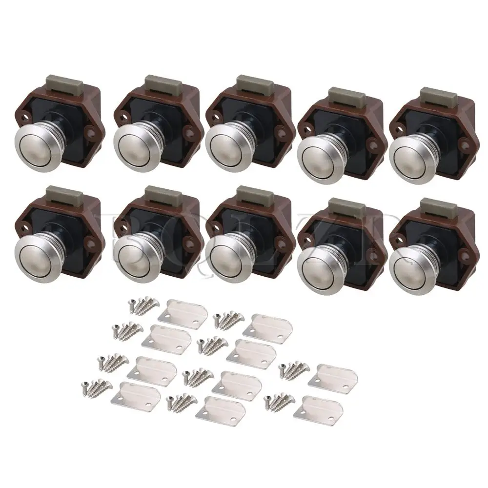 BQLZR 20mm Opening Hole Brown Push Button Keyless Lock Latch Caravan Lock for RV Drawer Doors Thickness 15-27mm Pack of 10
BQLZR 20mm Opening Hole Brown Push Button Keyless Lock Latch Caravan Lock for RV Drawer Doors Thickness 15-27mm Pack of 10