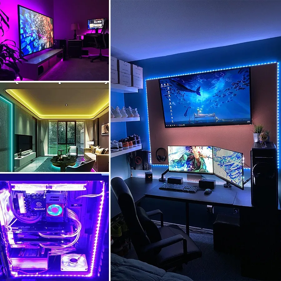 RGB Светодиодная лента 12 В, подсветка телевизора, светодиодные настенные комнатные светодиодные светильники для украшения комнаты с SMD2835 5050 светодиодными чипами
RGB Светодиодная лента 12 В, подсветка телевизора, светодиодные настенные комнатные светодиодные светильники для украшения комнаты с SMD2835 5050 светодиодными чипами