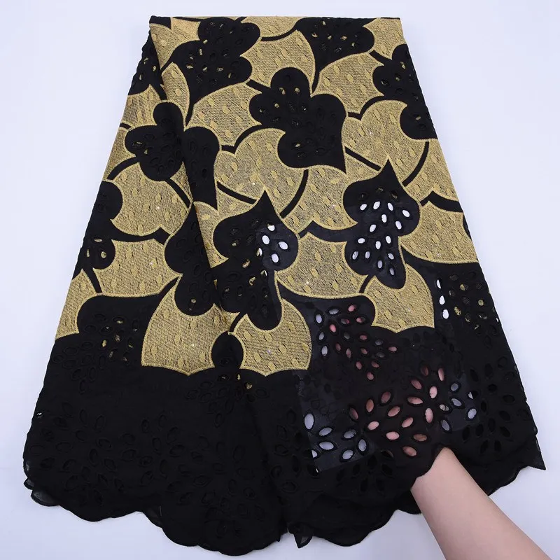 Black Gold Cotton Lace Fabric With Stones African Swiss Lace Fabric Swiss Voile Lace In Switzerland For Party Dress Sew S1788
Black Gold Cotton Lace Fabric With Stones African Swiss Lace Fabric Swiss Voile Lace In Switzerland For Party Dress Sew S1788