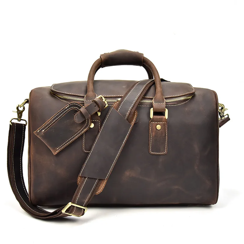 Vintage Zipper Solid Men Genuine Leather Travel Duffle Large Travel Bag Leather Duffle Bag Organizer Luggage
Vintage Zipper Solid Men Genuine Leather Travel Duffle Large Travel Bag Leather Duffle Bag Organizer Luggage