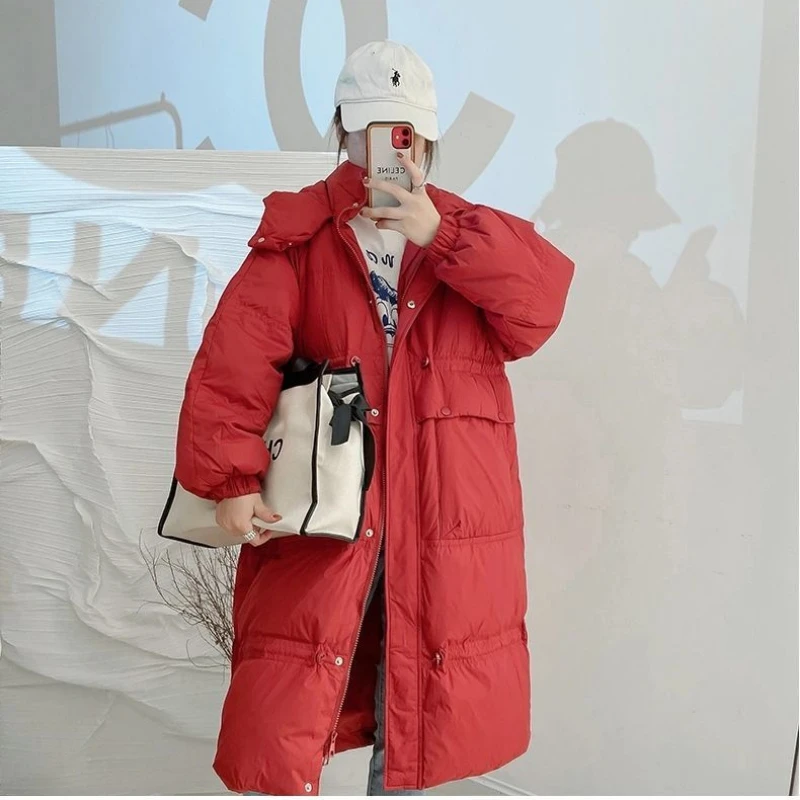 2021 New Women's Winter Mid-length Down Jacket Korean Version Loose Fashion White Duck Down Winter Clothing Puffer Coat K2134
2021 New Women's Winter Mid-length Down Jacket Korean Version Loose Fashion White Duck Down Winter Clothing Puffer Coat K2134