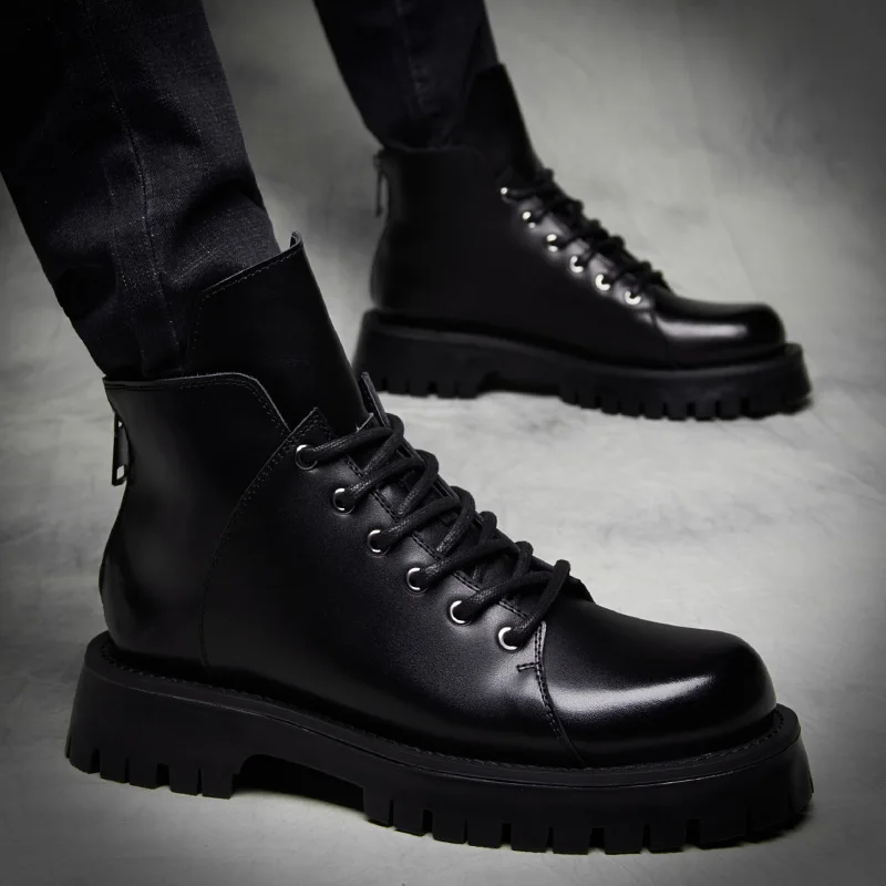 Korean style men leisure genuine leather boots handsome platform shoes autumn winter ankle boot cowboy botas masculinas sapatos
Korean style men leisure genuine leather boots handsome platform shoes autumn winter ankle boot cowboy botas masculinas sapatos