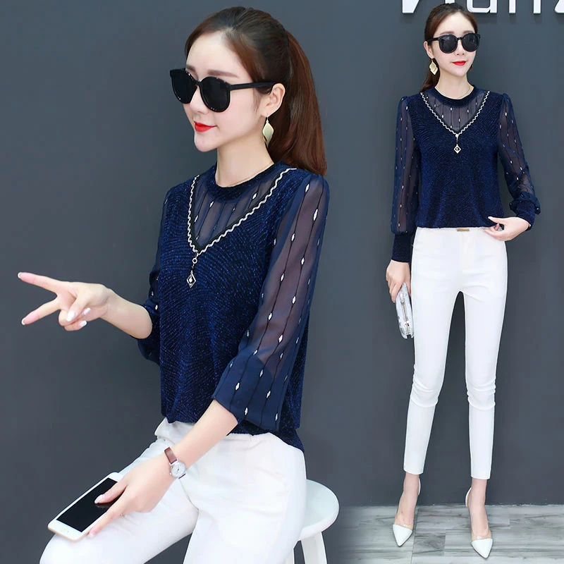 New Arrival Long Mesh Sleeve Women Blouses Shirts Lady Casual Spring Autumn Style O-Neck Blusas Tops
New Arrival Long Mesh Sleeve Women Blouses Shirts Lady Casual Spring Autumn Style O-Neck Blusas Tops