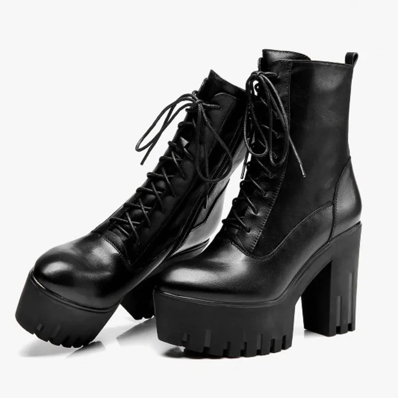 Fabric British Vintage Elastic Patchwork Genuine Leather Womens High Top Boots Cross Tied Thick Bottom High Heel Platform Boots
Fabric British Vintage Elastic Patchwork Genuine Leather Womens High Top Boots Cross Tied Thick Bottom High Heel Platform Boots