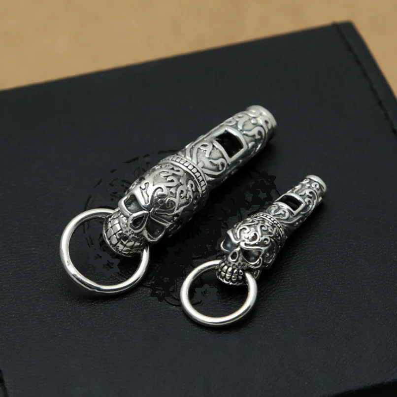 S925 Sterling Silver Punk Skull Head Whistle Pendant Jewelry Thai Silver Fashion Personalized Skull Pendant Man WomenGift
S925 Sterling Silver Punk Skull Head Whistle Pendant Jewelry Thai Silver Fashion Personalized Skull Pendant Man WomenGift
