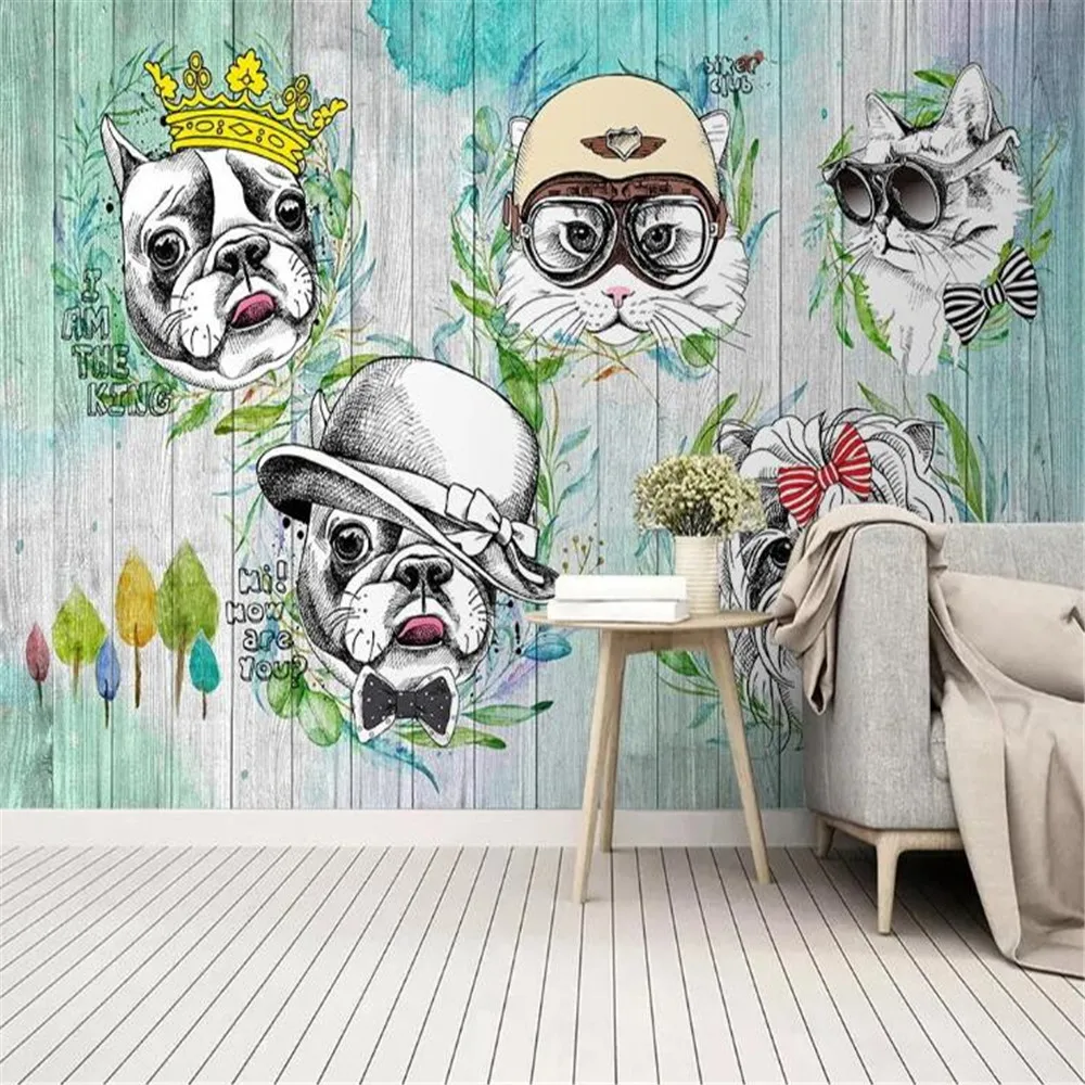 milofi hand painted animal cat and dog cartoon background wall decoration painting wallpaper
milofi hand painted animal cat and dog cartoon background wall decoration painting wallpaper